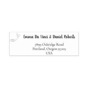 Elegant Script Wedding Return Address Stamp
