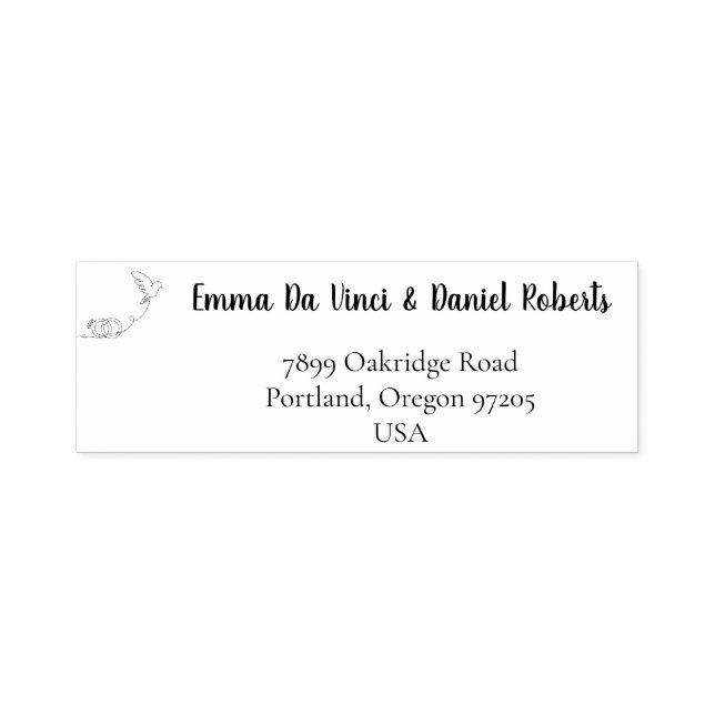 Elegant Script Wedding Return Address Stamp (Design)
