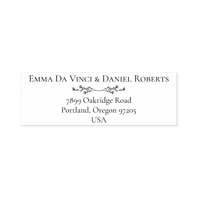 Elegant Script Wedding Return Address Stamp (Design)