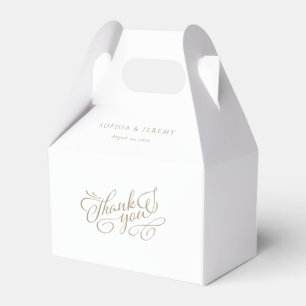 Elegant Script Wedding Thank You Favour Box