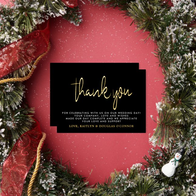 Elegant Script Wedding Thank You Real (Insitu)