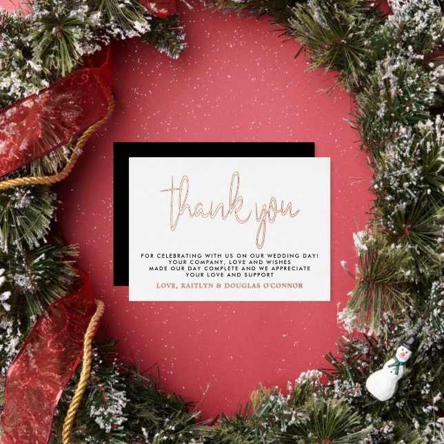 Elegant Script Wedding Thank You Real (Insitu)
