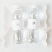 Elegant Script Wedding Water Bottle Label