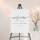 Elegant Script Welcome Wedding Foam Board Sign