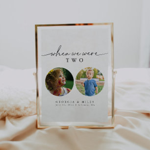 Elegant Script When We Were Age Photo Table Number