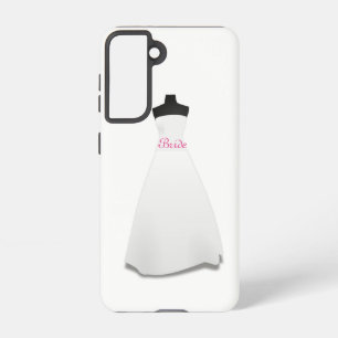 Elegant Script White Wedding Dress Bride Samsung Galaxy Case