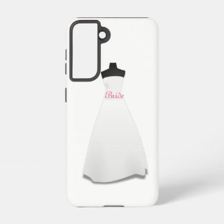 Elegant Script White Wedding Dress Bride  Samsung Galaxy Case