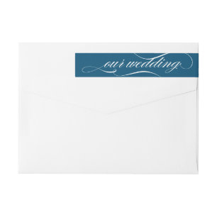 Elegant Script Wraparound Labels Navy and Pink