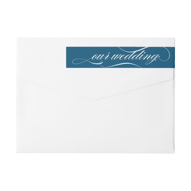 Elegant Script  Wraparound Labels | Navy and Pink (Back)