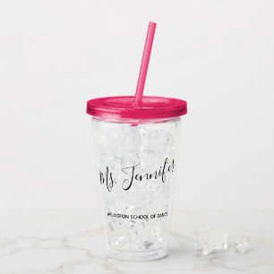 Elegant Scripted Dance Teacher Acrylic Tumbler