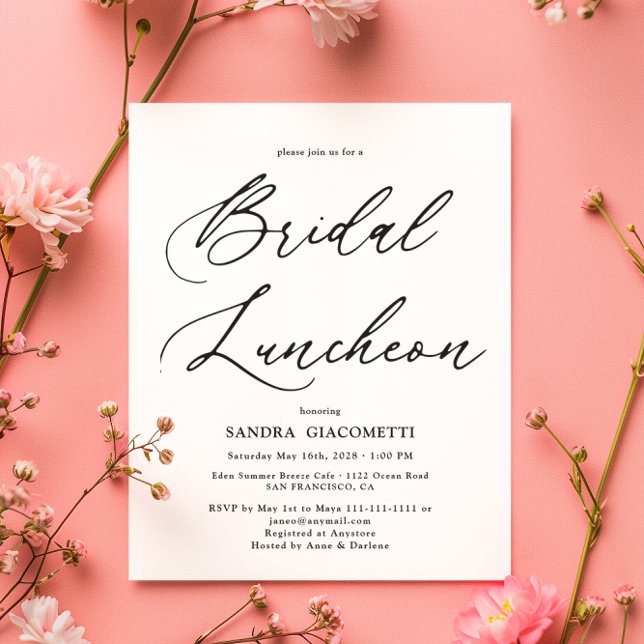 Elegant Scripture Bridal luncheon Invitation (Creator Uploaded)