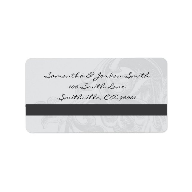 Elegant Scroll Address Labels (Front)
