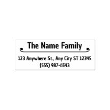 Elegant Scroll Family Return Address Personal