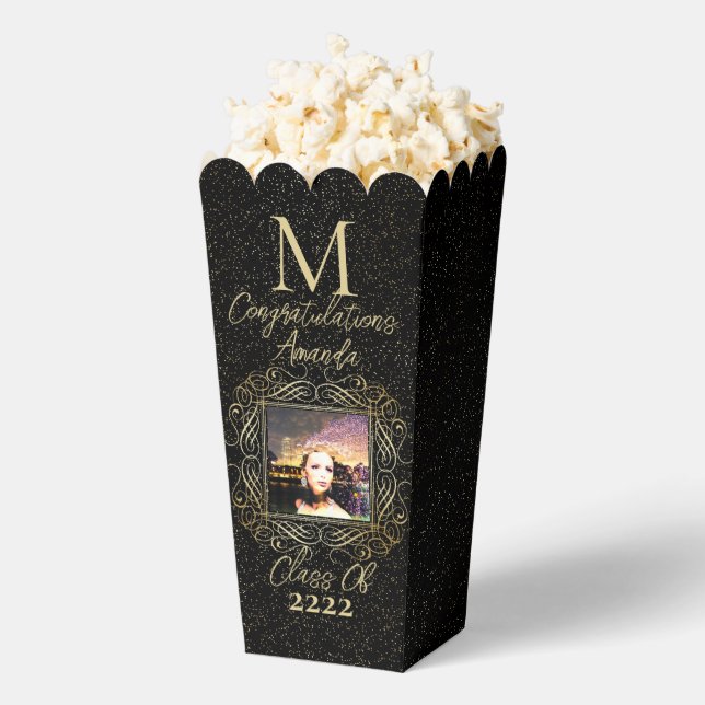 Elegant Scroll + Gold Dots Congratulation Class of Favour Box (Popped)