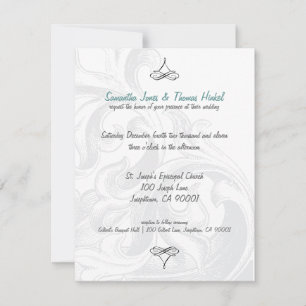 Elegant Scroll Wedding Invitations