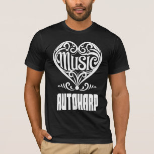 Elegant Scrolled Heart for Autoharp Lovers T-Shirt
