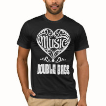 Elegant Scrolled Heart for Double Bass Lovers
