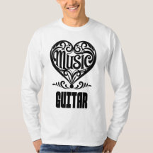 Elegant Scrolled Heart for Guitar Lovers