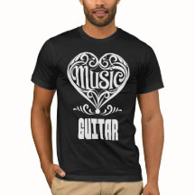 Elegant Scrolled Heart for Guitar Lovers