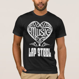 Elegant Scrolled Heart for Lap Steel Guitar Lovers T-Shirt