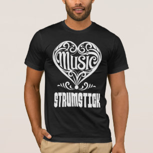 Elegant Scrolled Heart for Strumstick Lovers T-Shirt