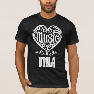 Elegant Scrolled Heart for Viola Lovers T-Shirt