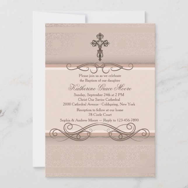 Elegant Scrolls Invitation (Front)
