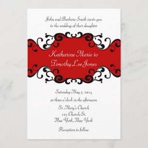 Elegant Scrolls Wedding Invitation