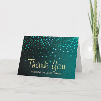 Elegant Sea Green Clouds Thank You Card