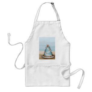 Elegant Sea Shell Wedding cake Standard Apron