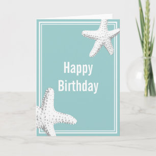 Elegant Sea Stars Birthday Greeting Card