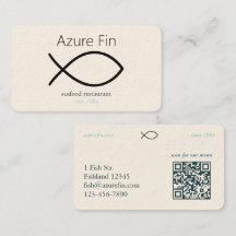 Elegant Seafood Restaurant | Fish Logo & QR Code