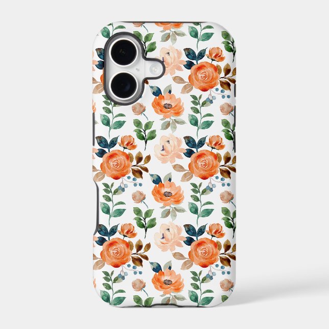 Elegant Seamless Pattern of Watercolor Flowers (Back)