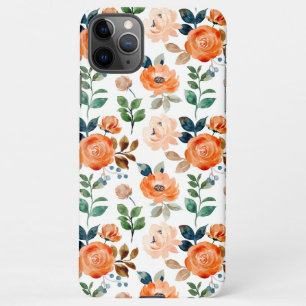 Elegant Seamless Pattern of Watercolor Flowers iPhone 11Pro Max Case