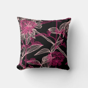 elegant seamless pattern with decorative pink rose cushion