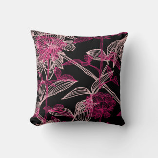 elegant seamless pattern with decorative pink rose cushion