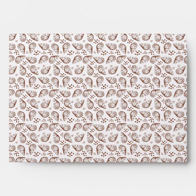 Elegant seamless pattern with hand drawing seashel envelope (Front)