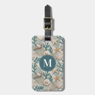 Elegant Seashells Background Luggage Tag