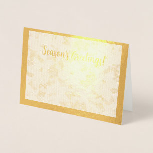 Elegant Season's Greetings Business Holiday Foil Card