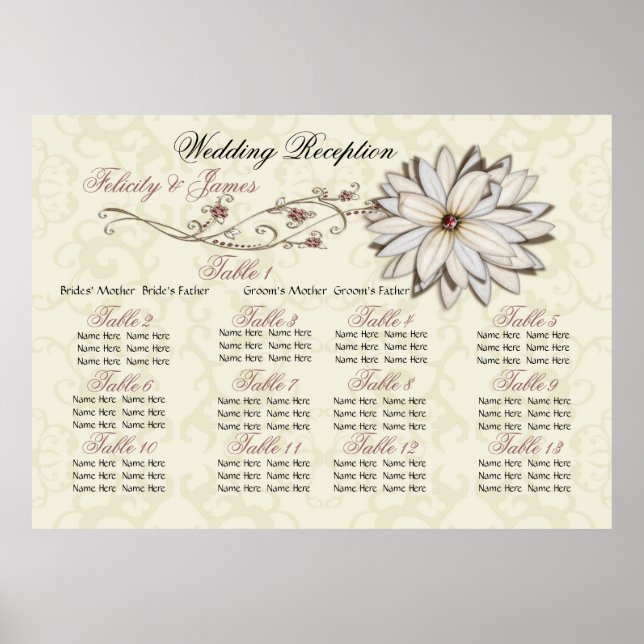Elegant Seating Charts Poster (Front)