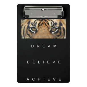 Elegant Self Improvement Cool Tiger Eyes Modern Mini Clipboard