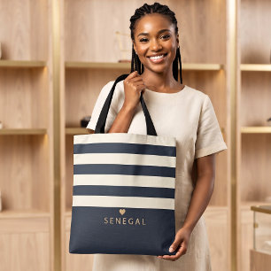 Elegant Senegal Favourite Place Custom Monogram  Tote Bag