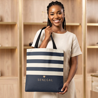 Elegant Senegal Favourite Place Custom Monogram Tote Bag