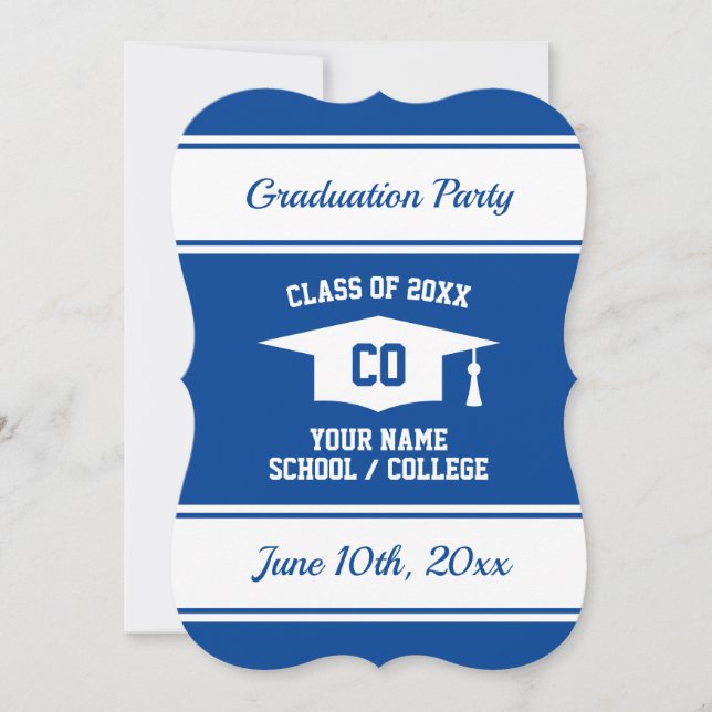 Elegant senior grad High School graduation party Invitation (Front)
