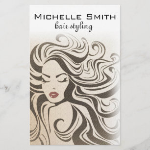 Elegant Sepia Chic Wavy Hairstyle Hair Extensions Flyer