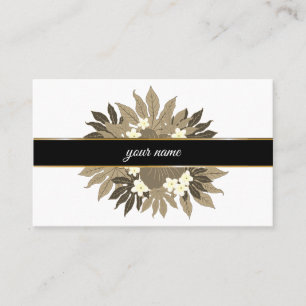elegant sepia filtered tropical floral bunch business card
