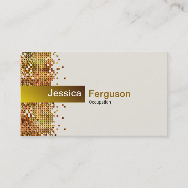 Elegant Sequin Gold Business Card (Front)