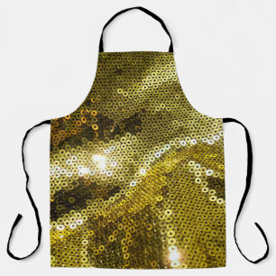 Elegant sequined sparkling textile close up. More  Apron