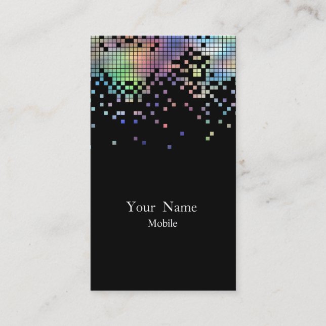 Elegant Sequins Hologram Business Card (Front)