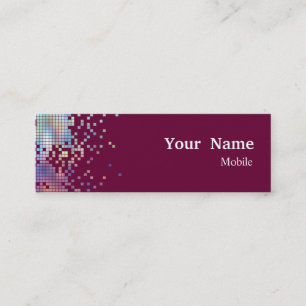 Elegant Sequins Hologram Mini Business Card